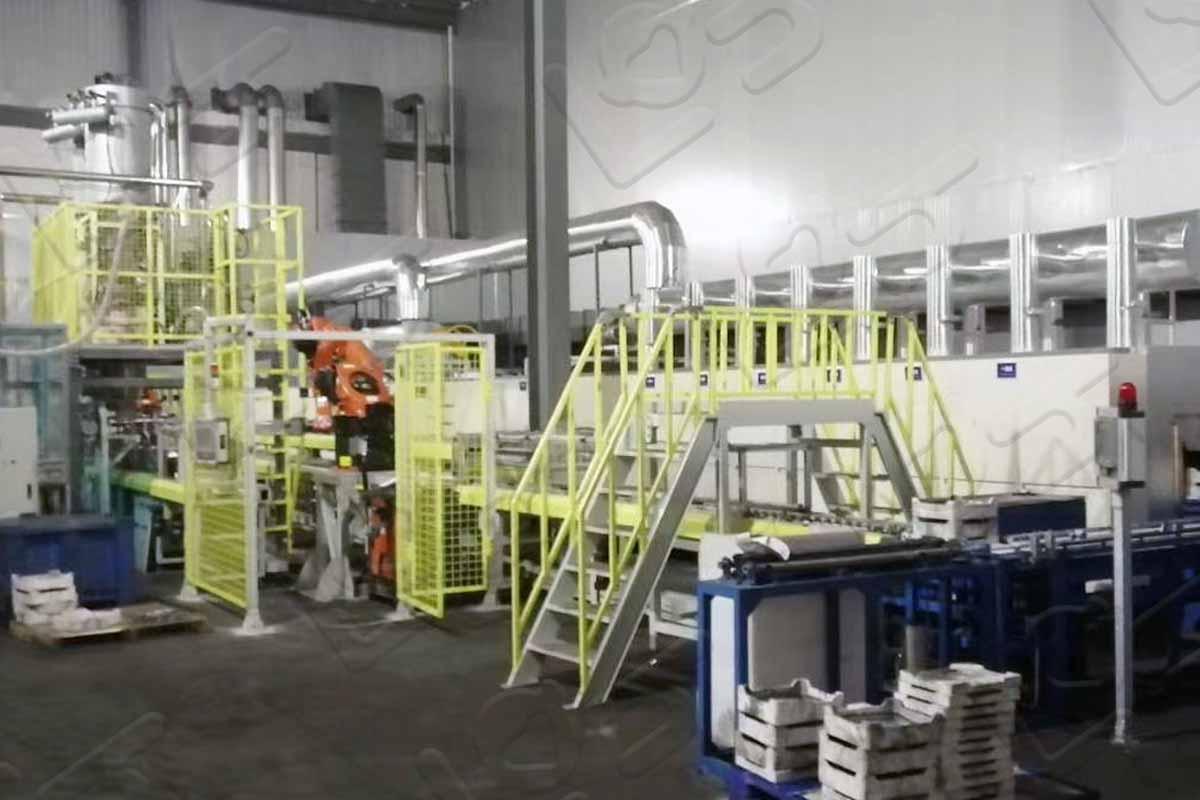 鋰電窯爐外軌自動循壞線-裝缽